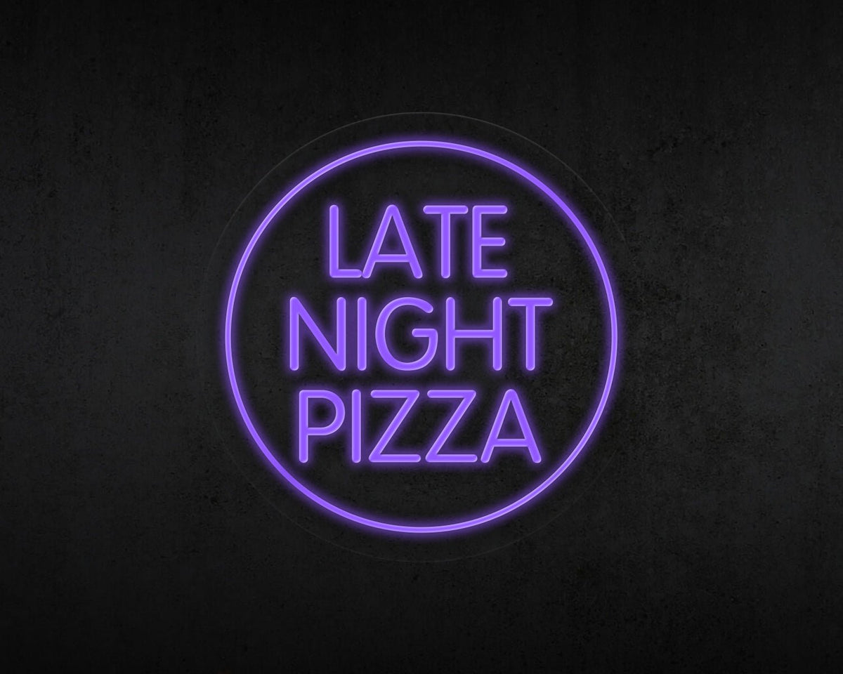 Late Night Pizza Neon Sign