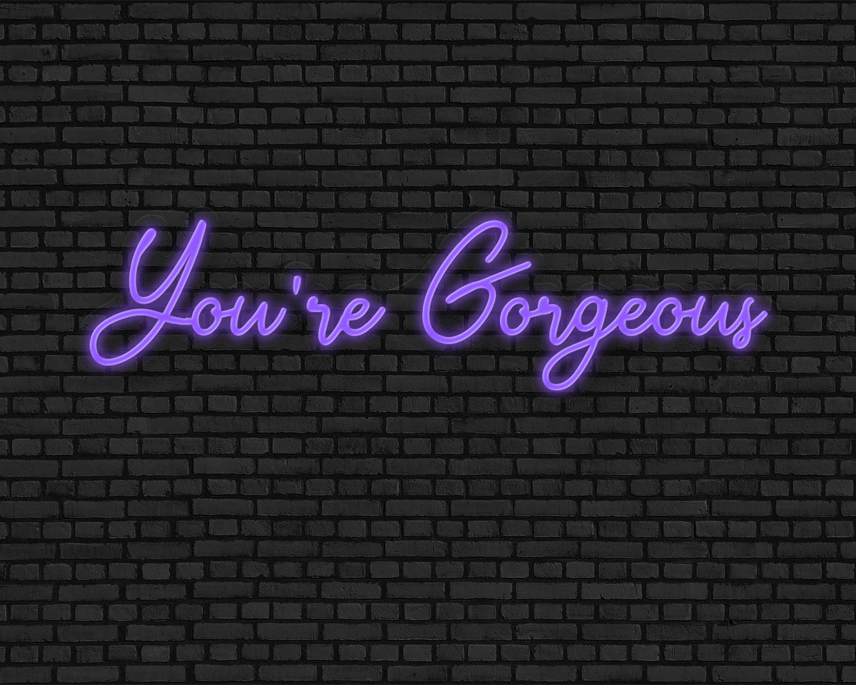 You're Gorgeous Neon Sign