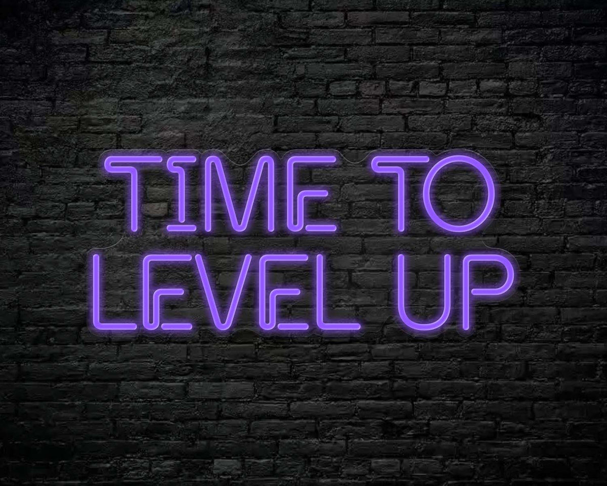 Time to Level Up Neon Sign