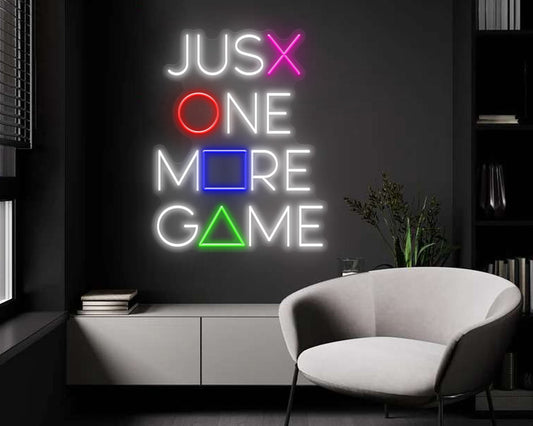 Just One More Game Neon Sign