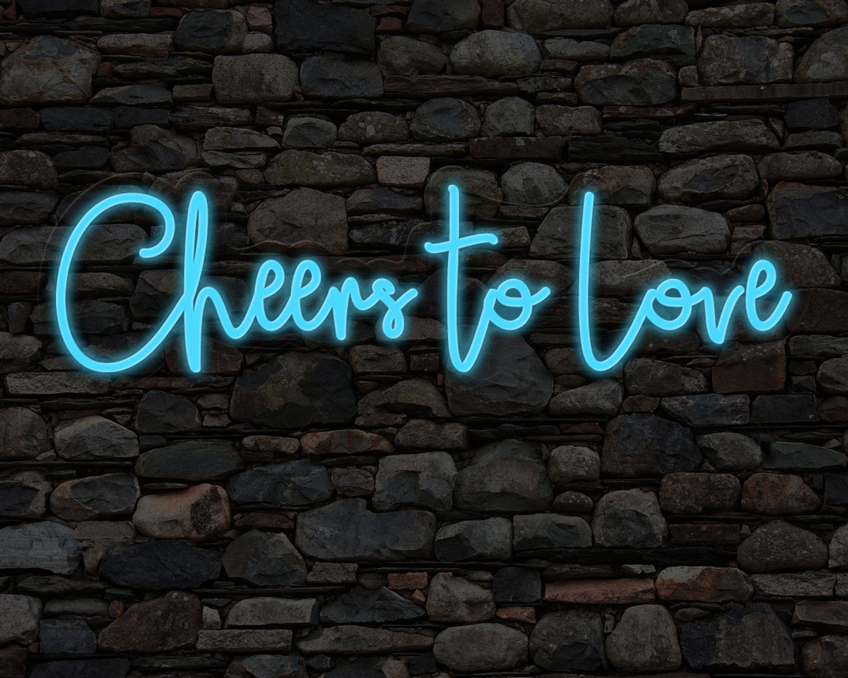 Cheers to Love Neon Sign