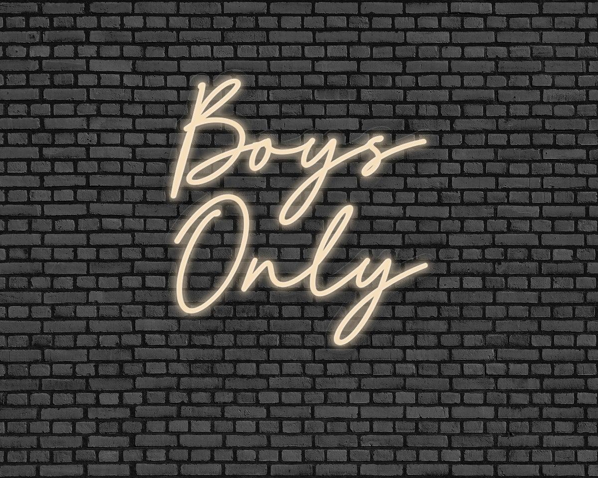 Boys Only Neon Sign