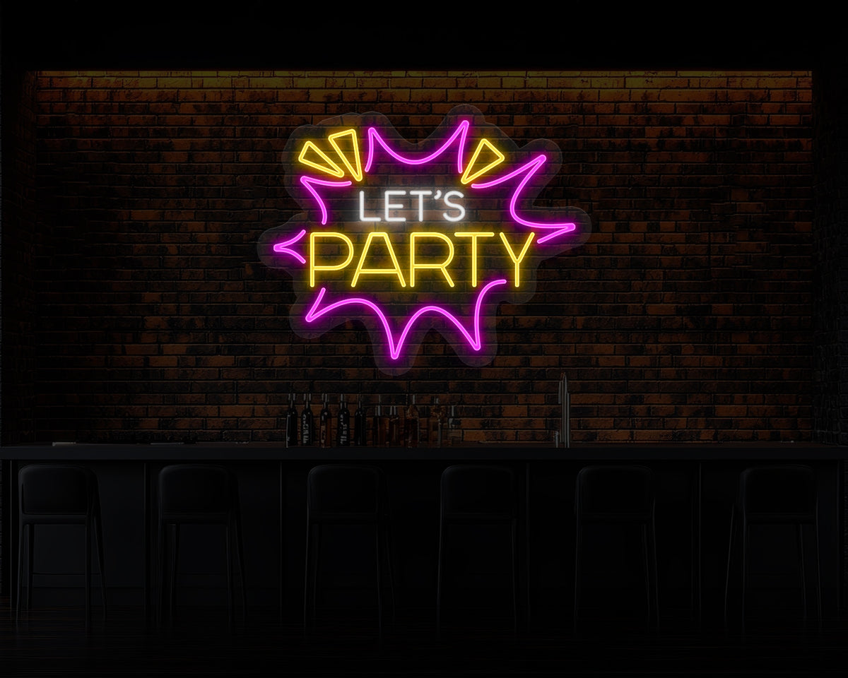 Let's Party Neon Sign