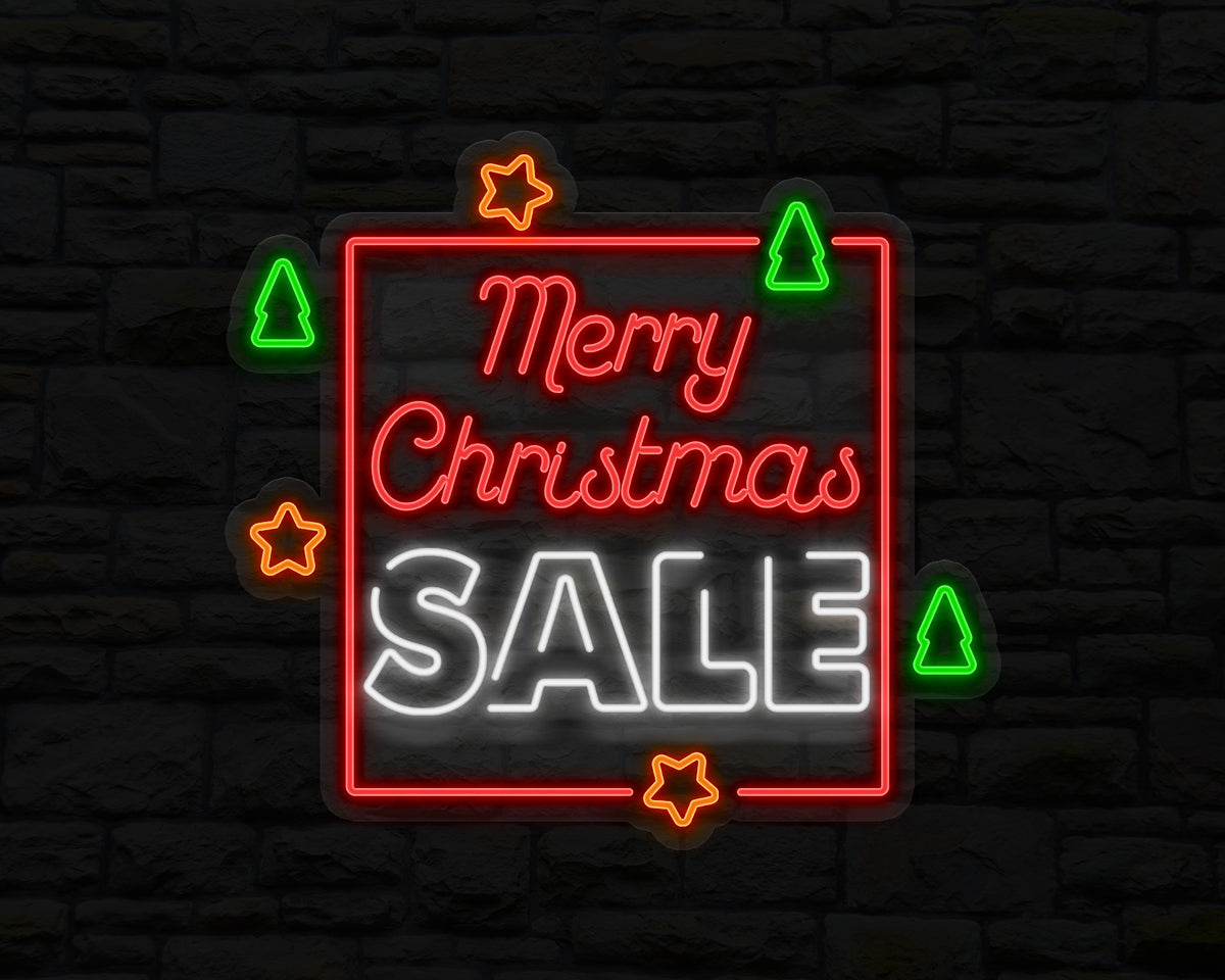 Merry Christmas Sale Neon Sign