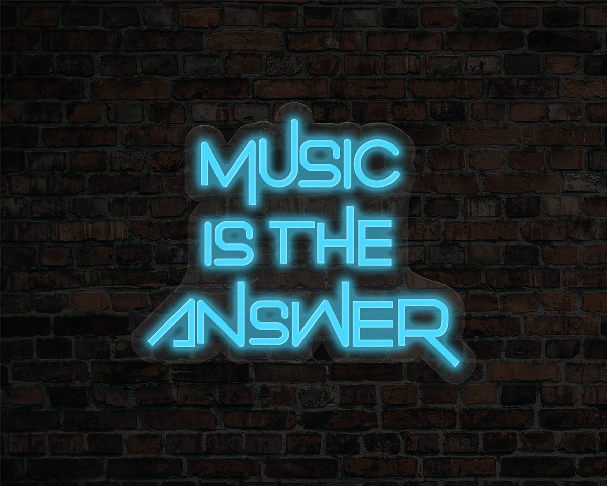 Music is The Answer Neon Sign