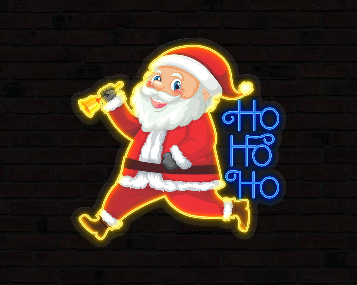 Santa Claus Ho Ho Ho Neon Sign