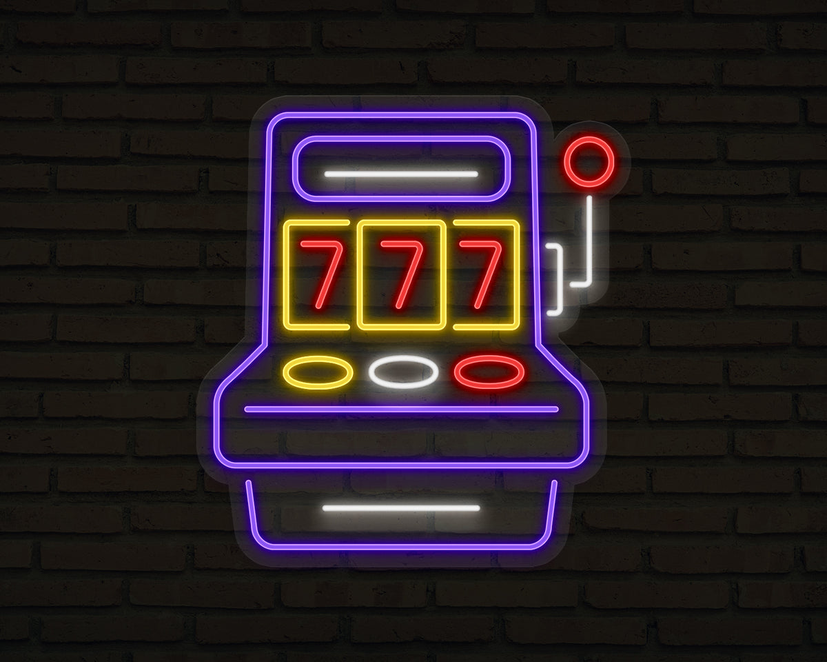 Slot Machine Neon Sign