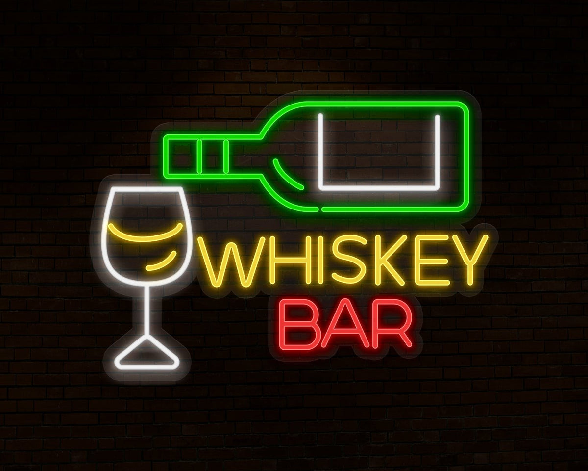 Whiskey Bar Neon Sign