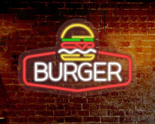 Burger Neon Sign