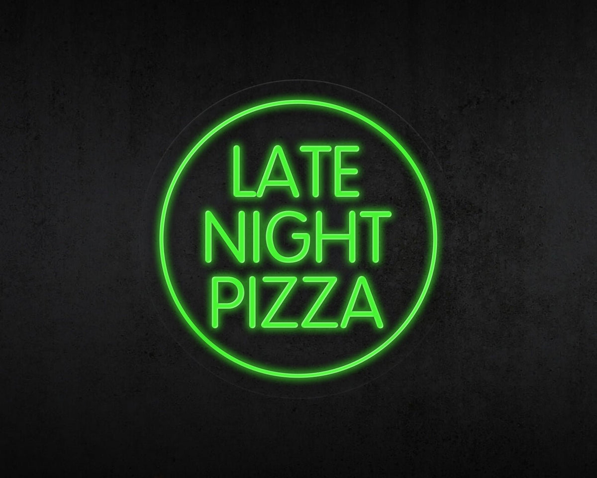 Late Night Pizza Neon Sign