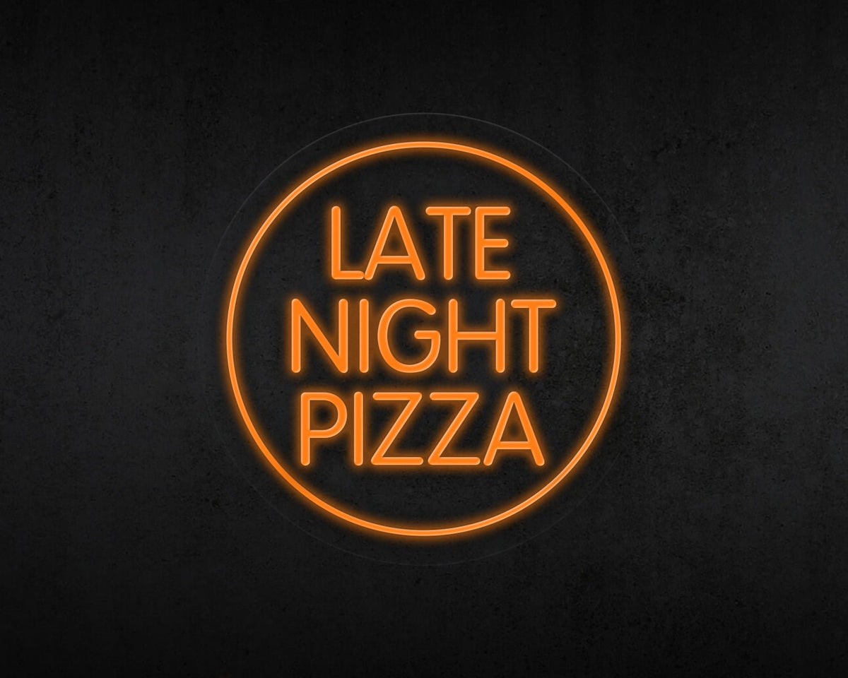 Late Night Pizza Neon Sign