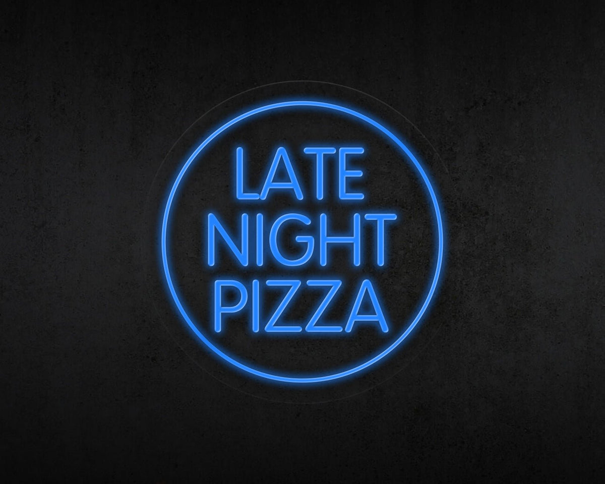 Late Night Pizza Neon Sign