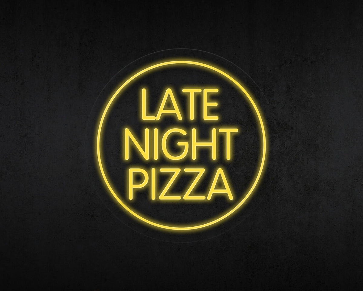 Late Night Pizza Neon Sign