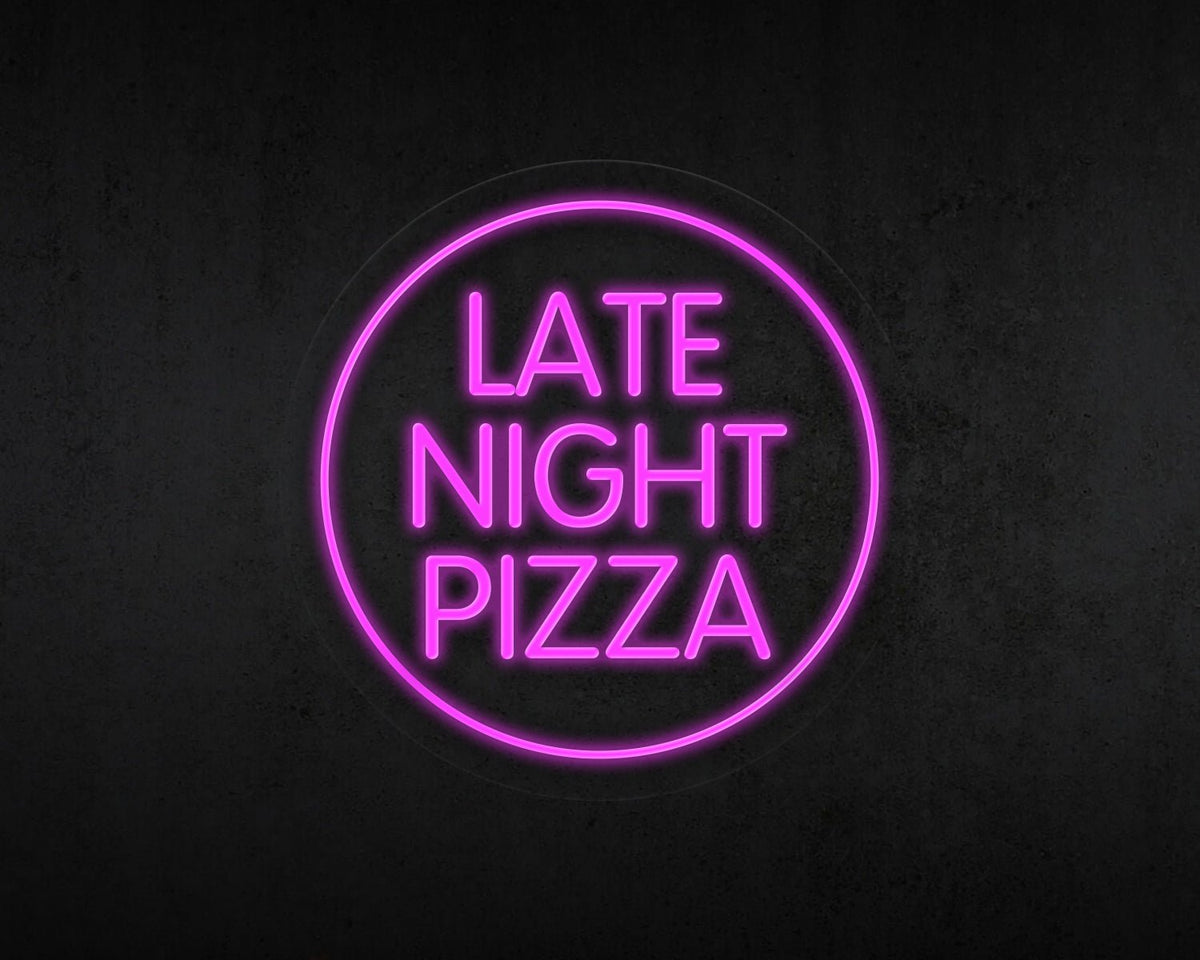 Late Night Pizza Neon Sign