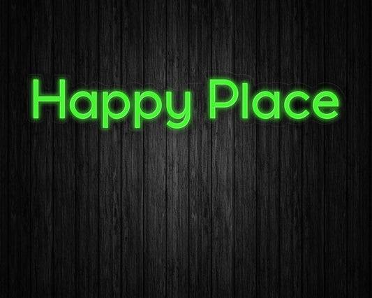 Happy Place Neon Sign
