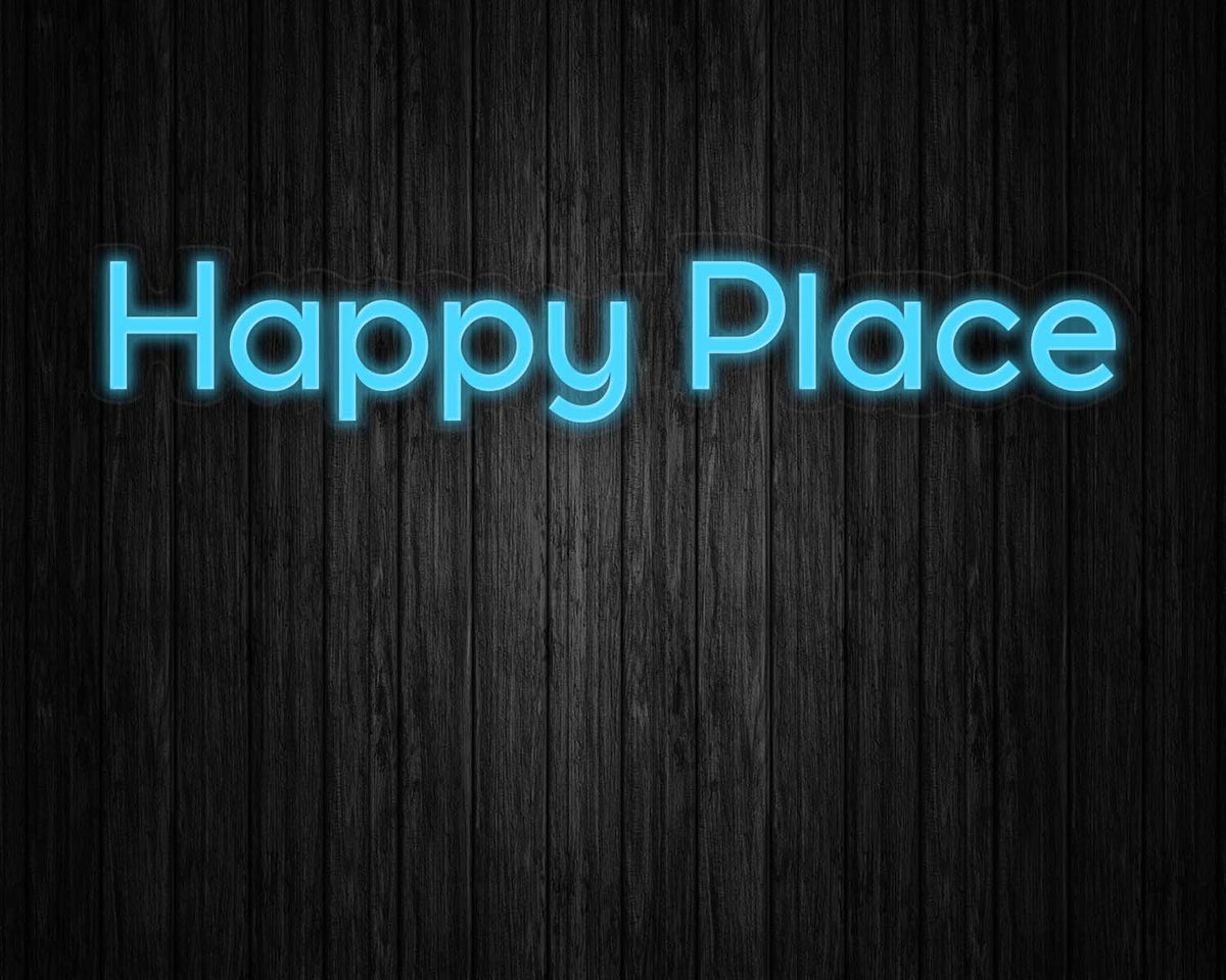 Happy Place Neon Sign