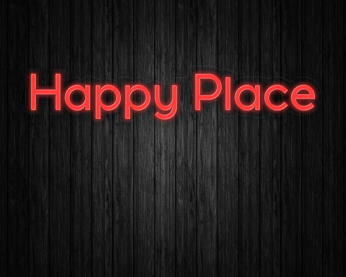 Happy Place Neon Sign
