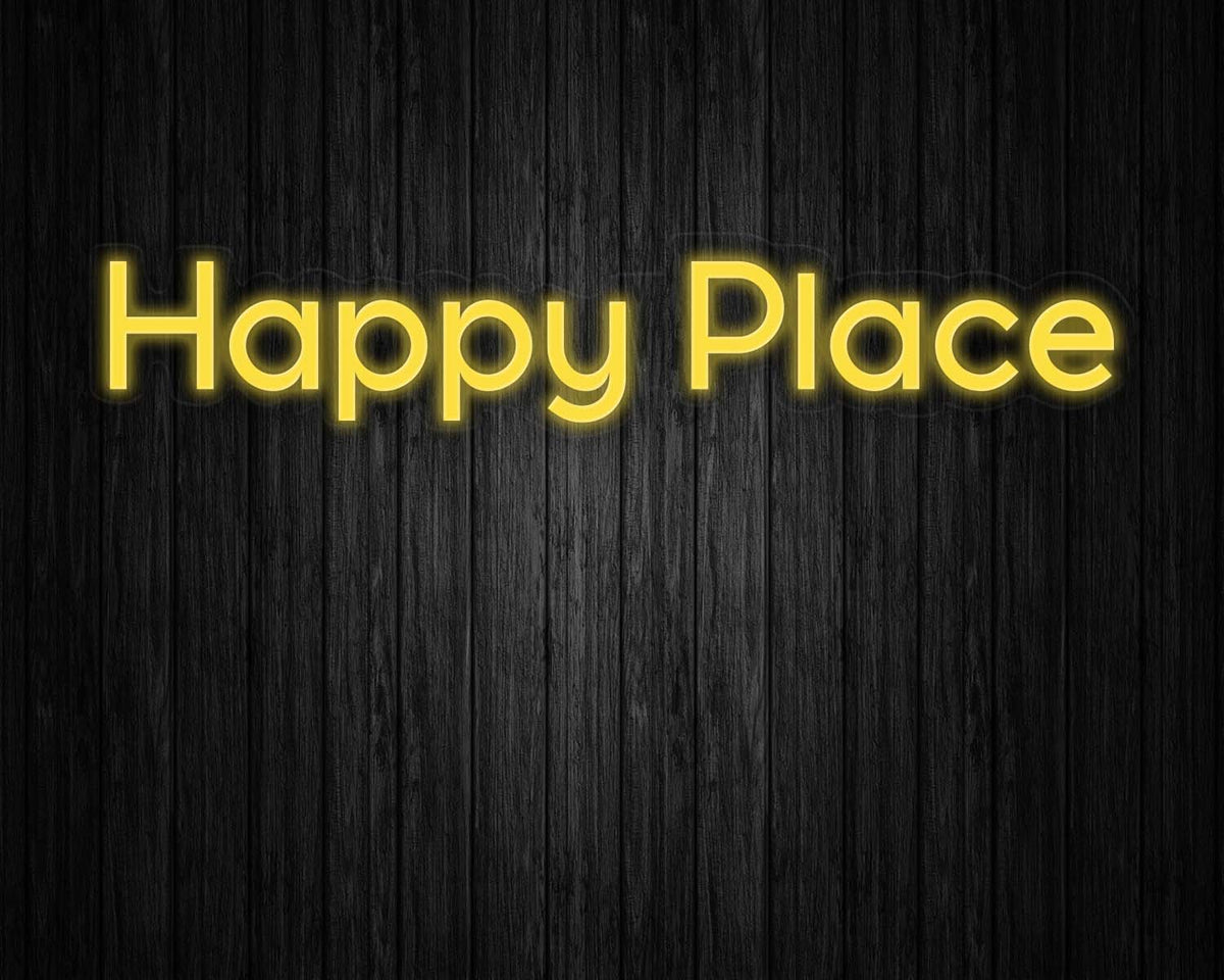 Happy Place Neon Sign