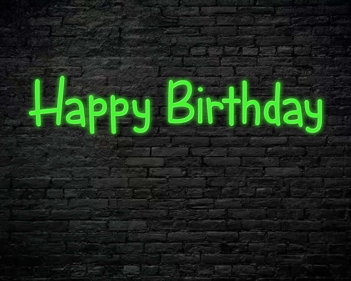 Happy Birthday Neon Sign