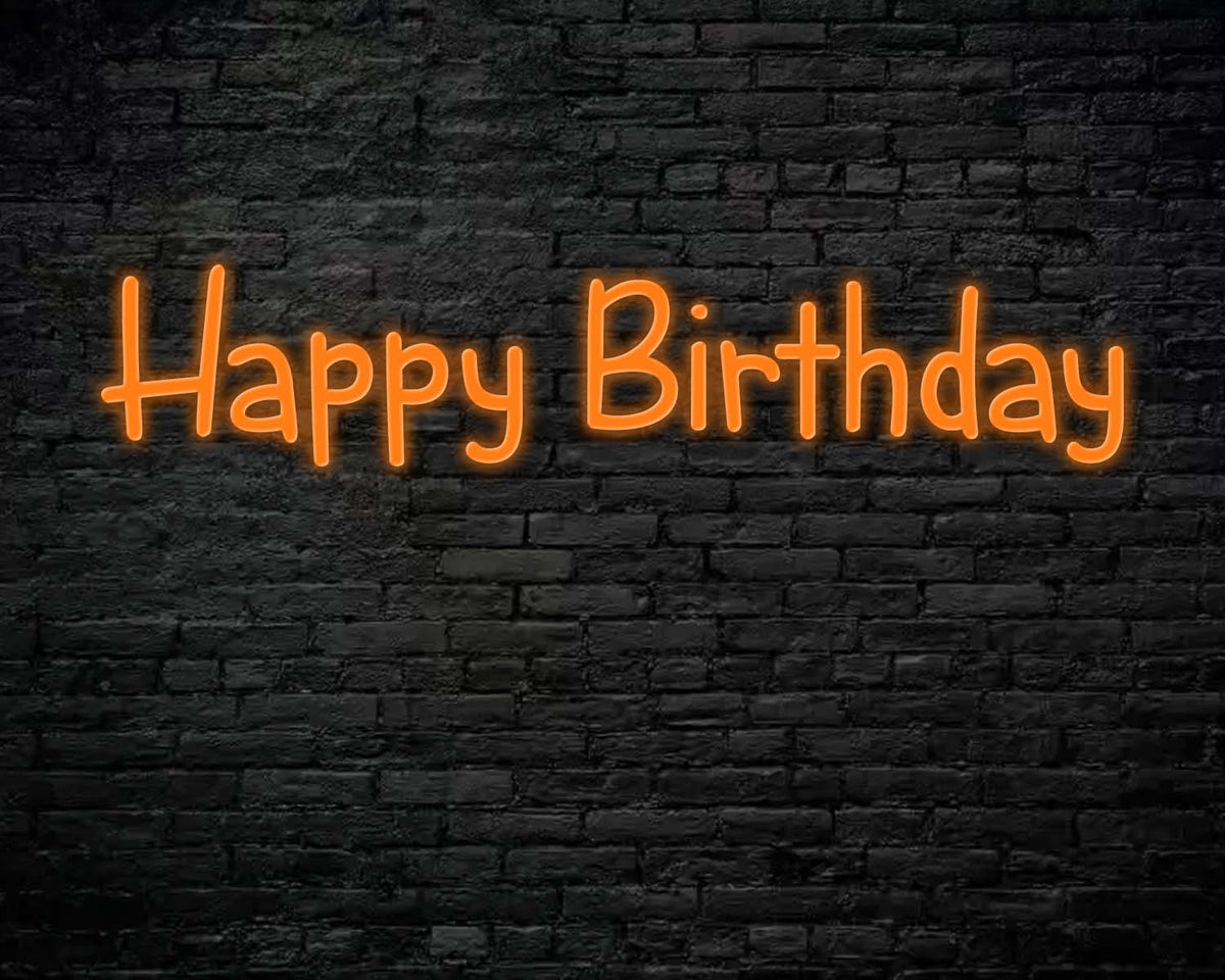 Happy Birthday Neon Sign