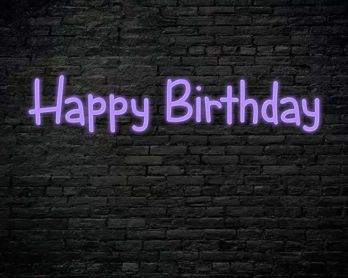 Happy Birthday Neon Sign