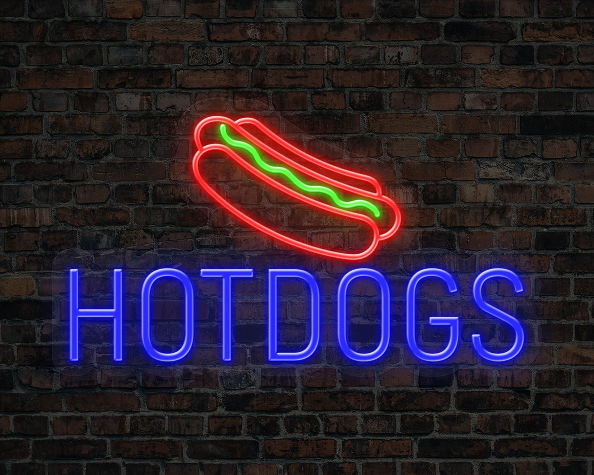 Hotdogs Neon Sign