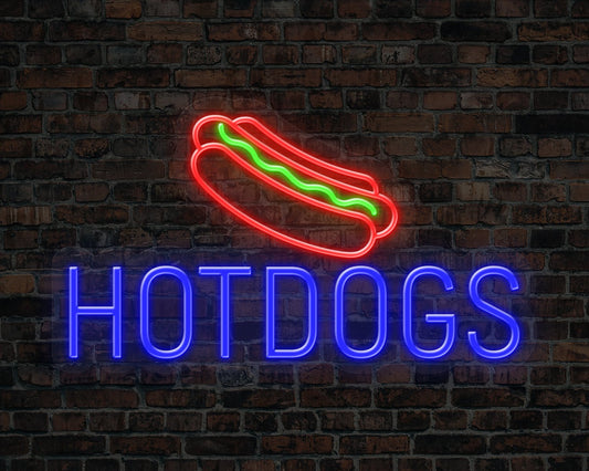 Hotdogs Neon Sign