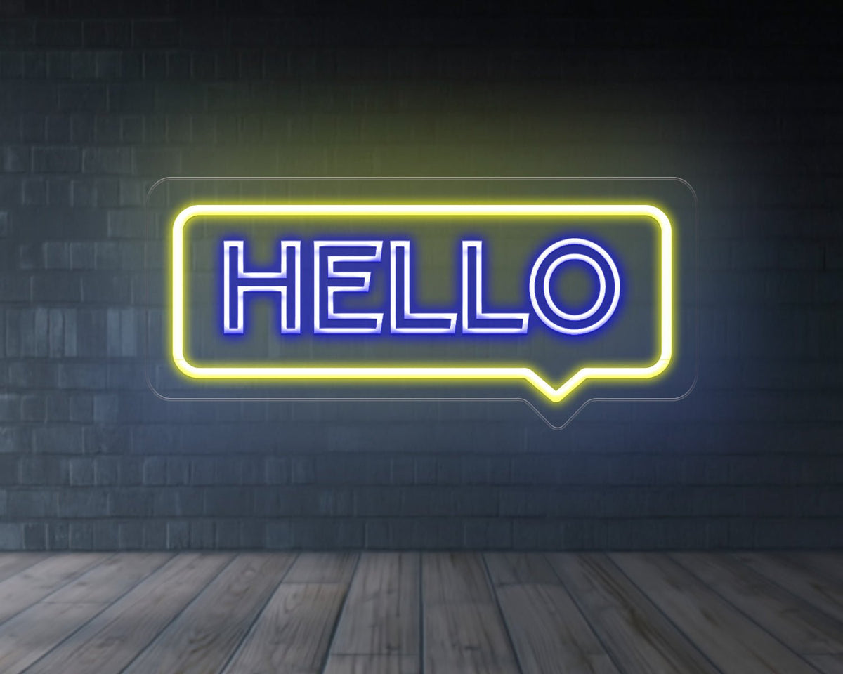 Hello Neon Sign