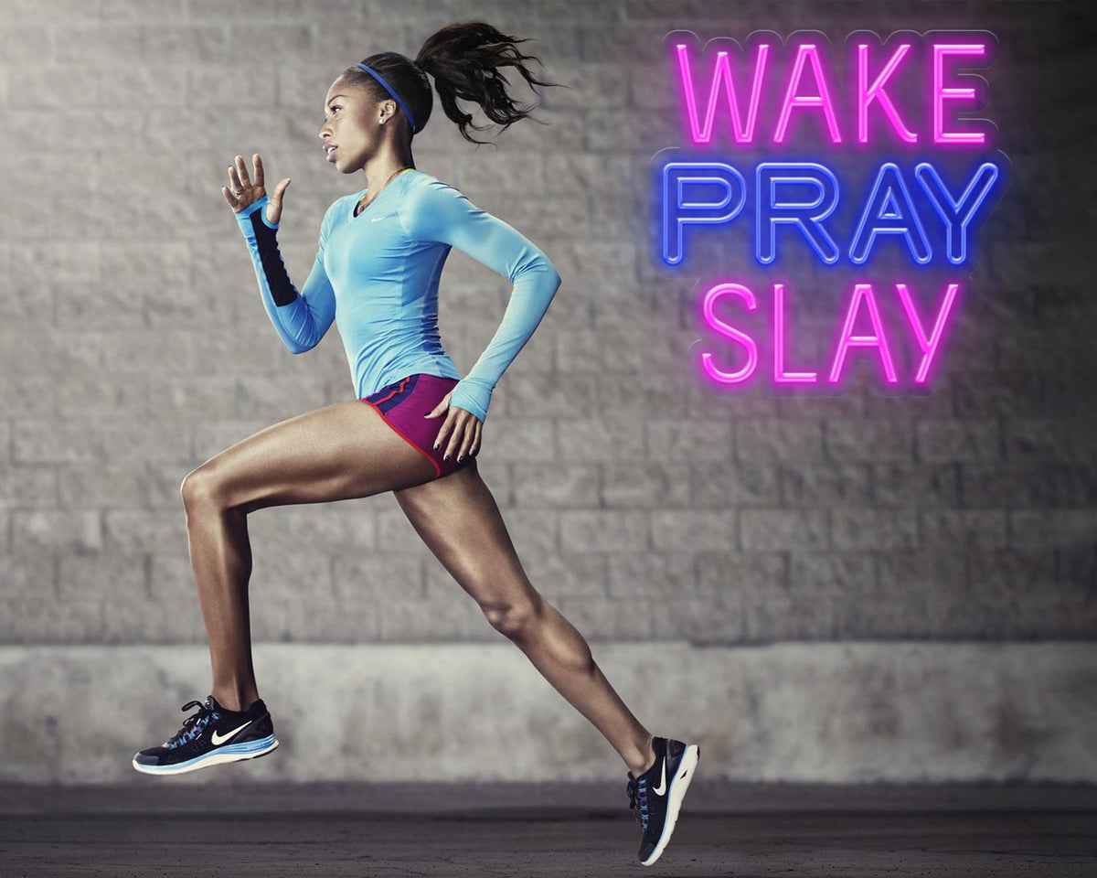 Wake Pray Slay Neon Sign