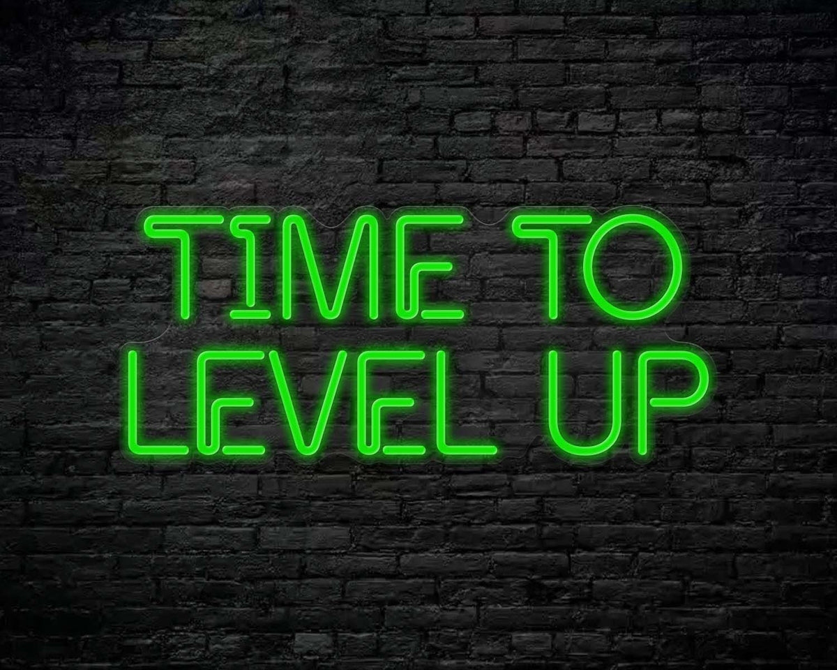 Time to Level Up Neon Sign