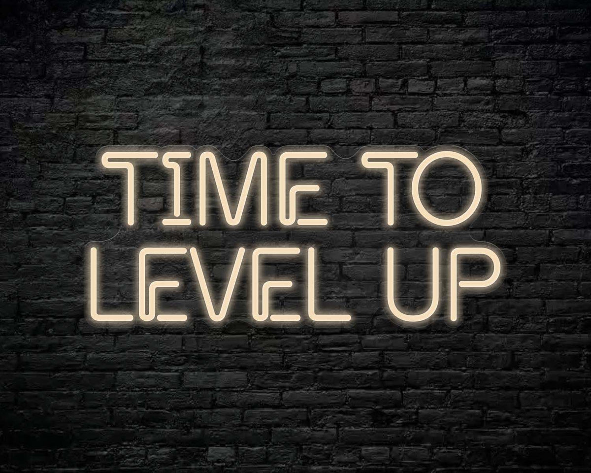 Time to Level Up Neon Sign