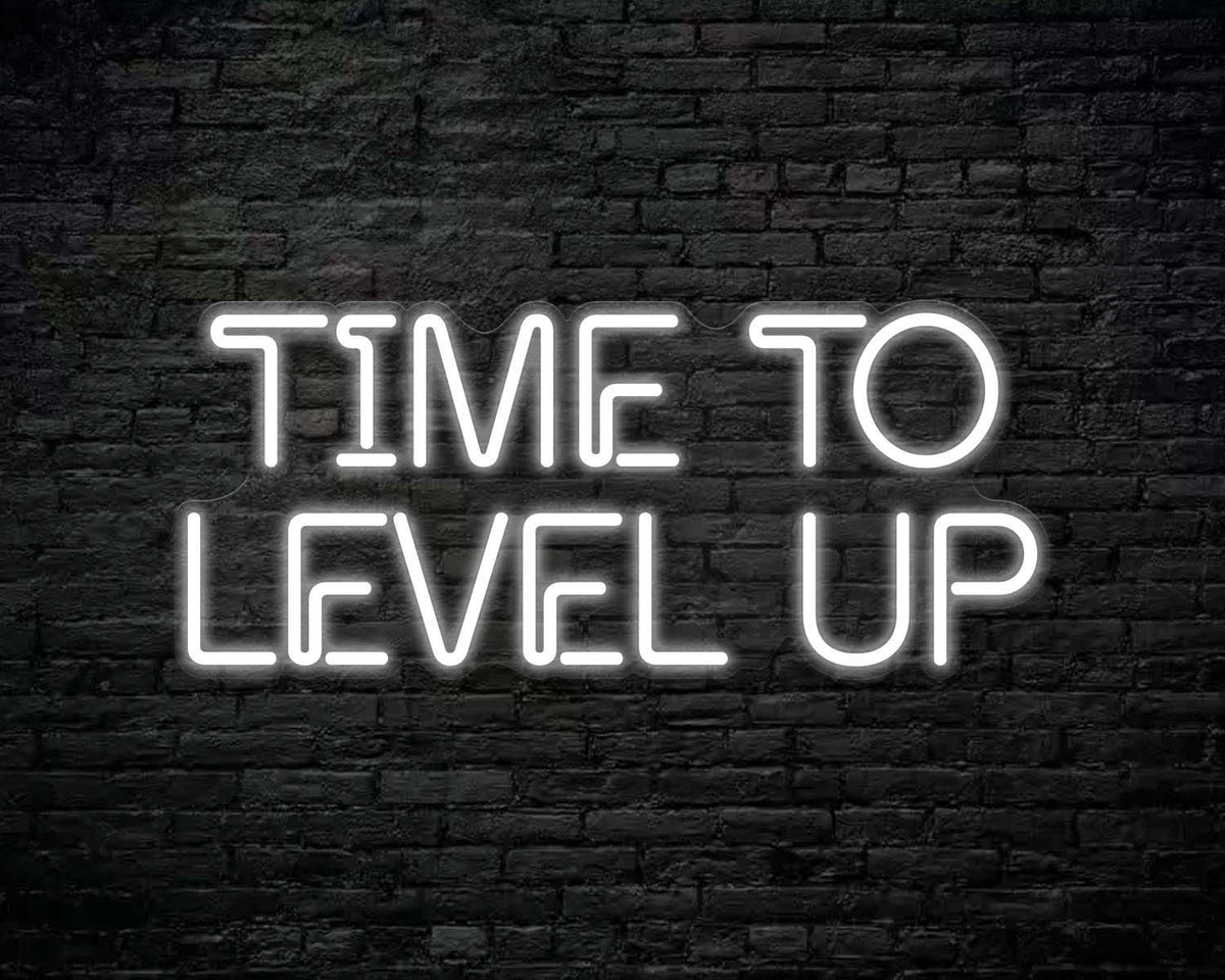 Time to Level Up Neon Sign