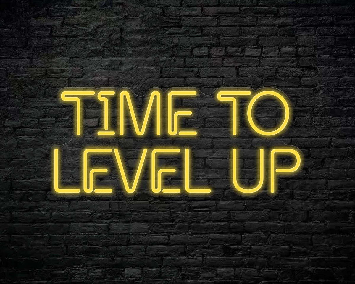Time to Level Up Neon Sign
