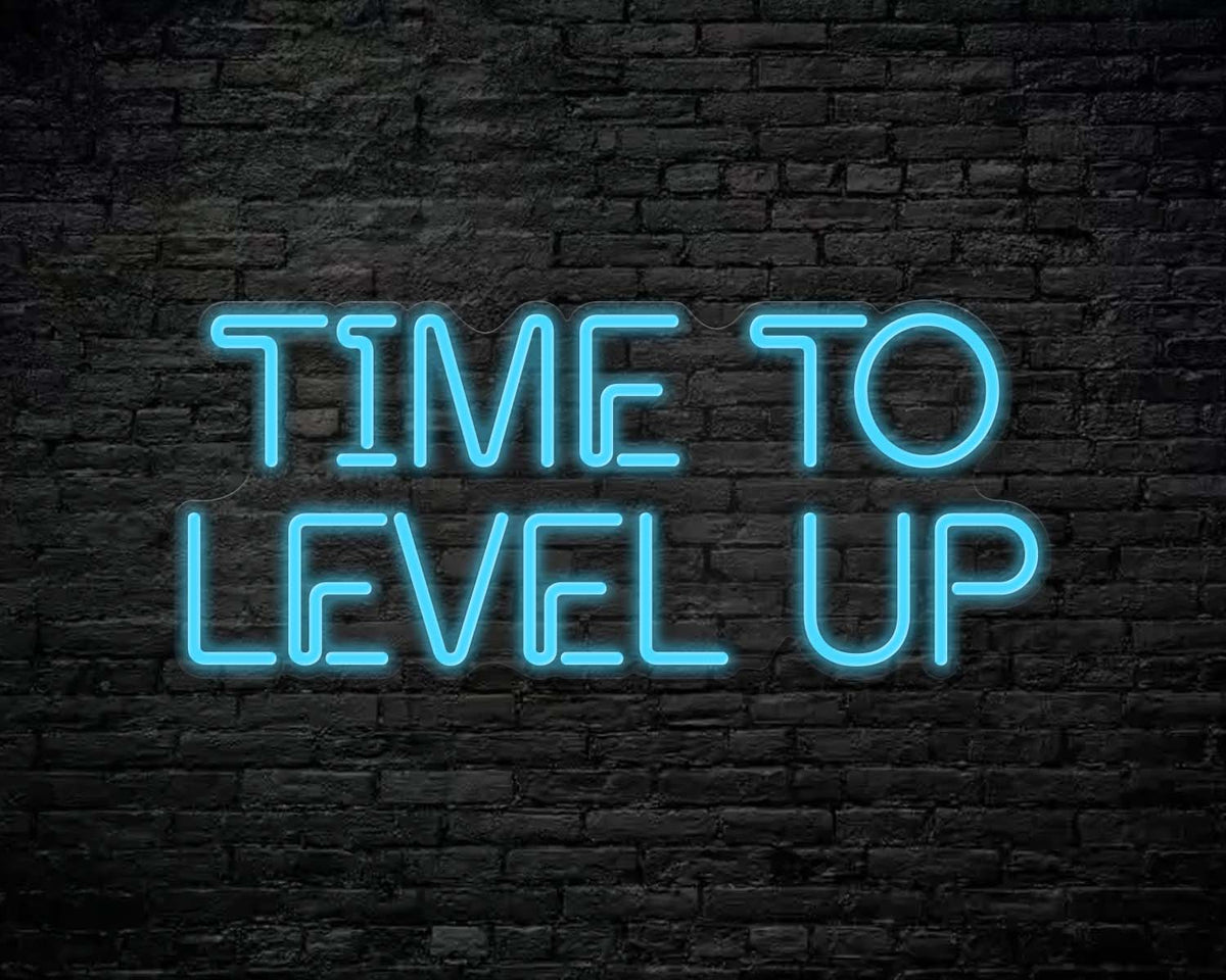 Time to Level Up Neon Sign