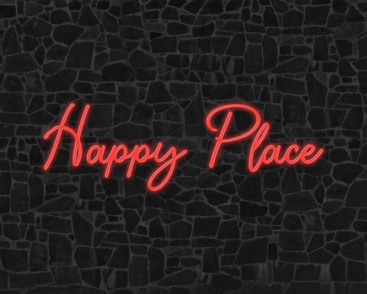 Happy Place Neon Sign