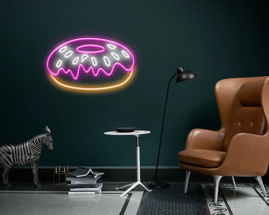 Frosted Donut Neon Sign