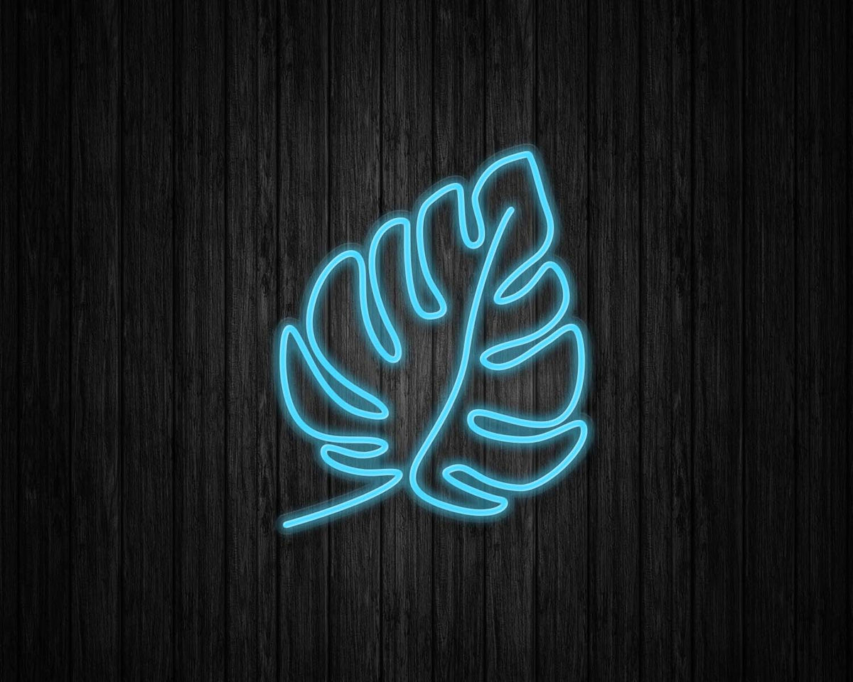 Monstera Leaf Neon Sign