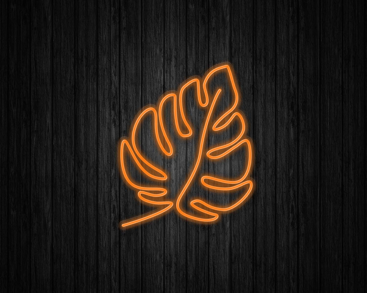 Monstera Leaf Neon Sign