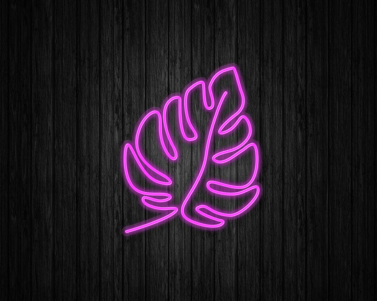 Monstera Leaf Neon Sign