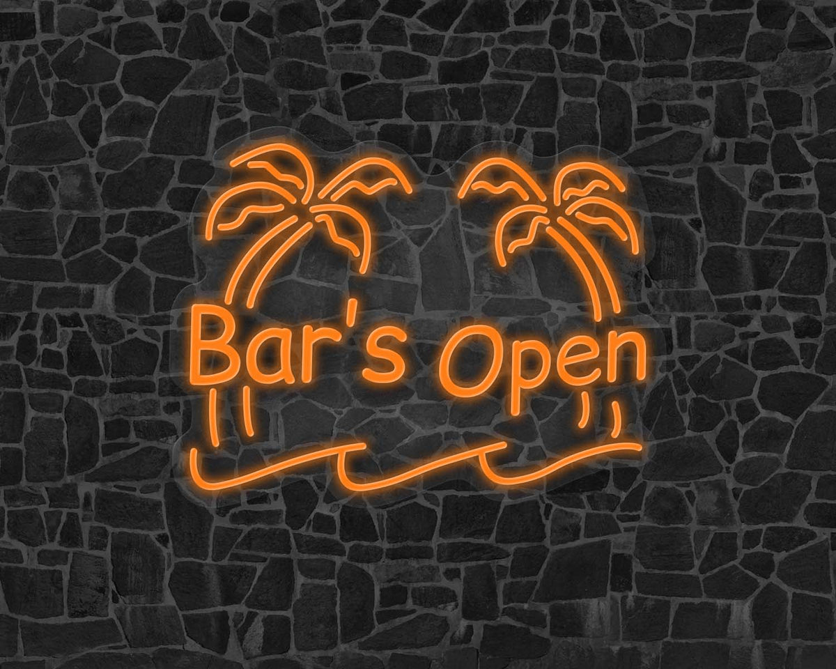 Bar's Open Neon Sign