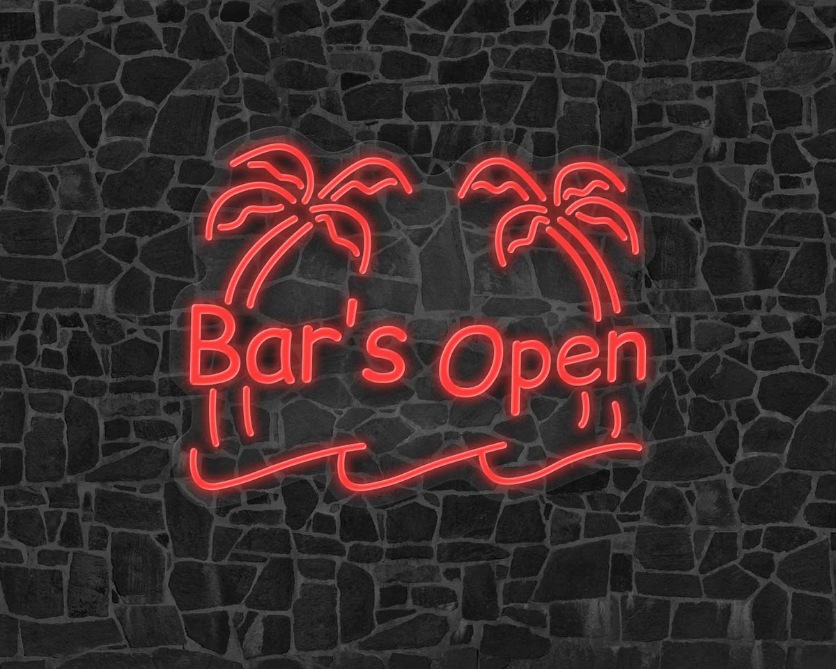 Bar's Open Neon Sign