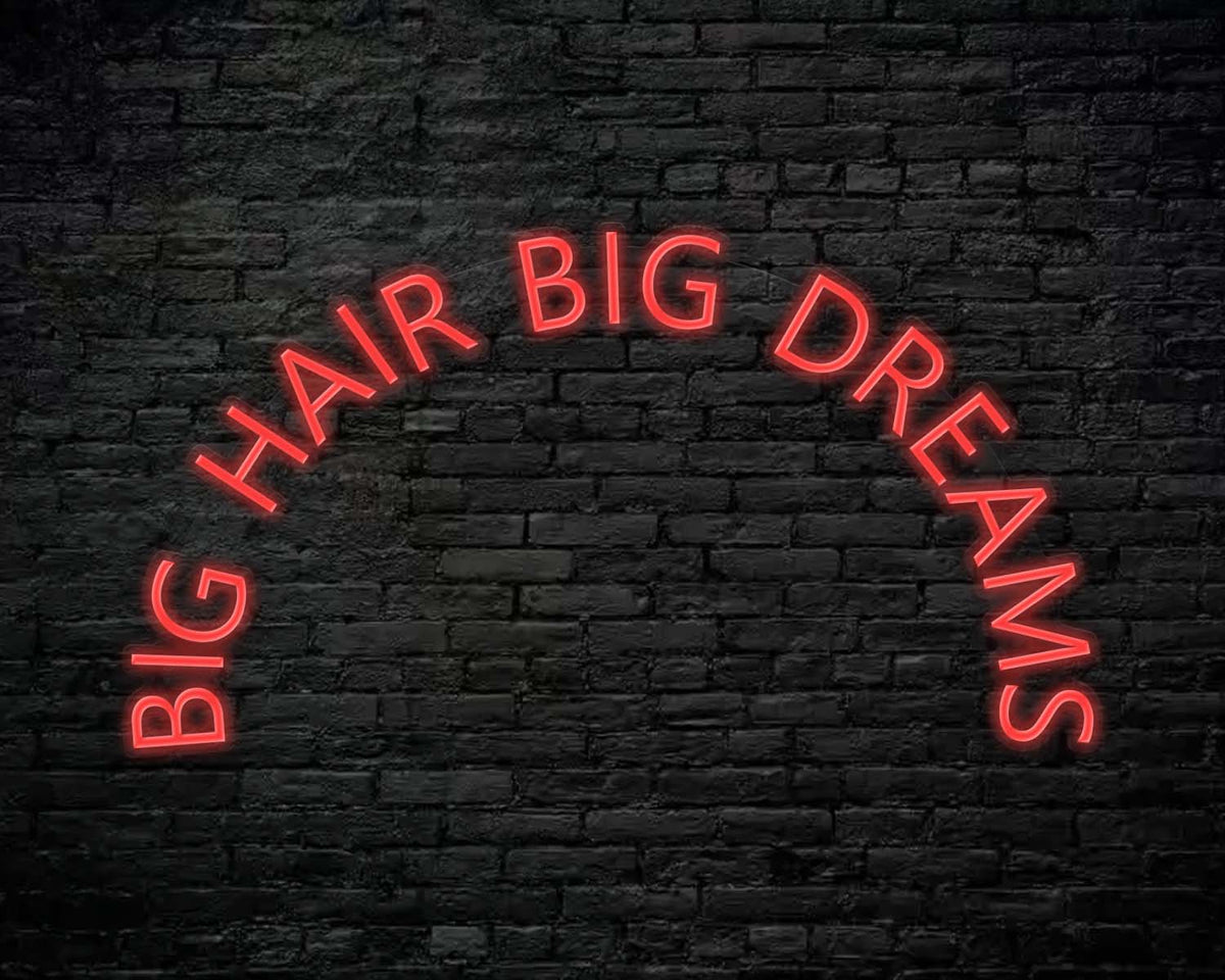 Big Hair Big Dreams Neon Sign