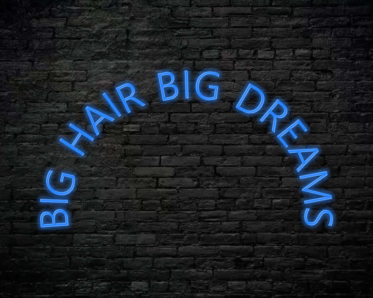 Big Hair Big Dreams Neon Sign