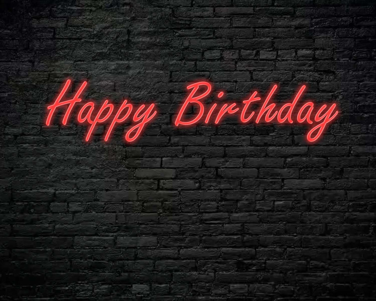 Happy Birthday Neon Sign