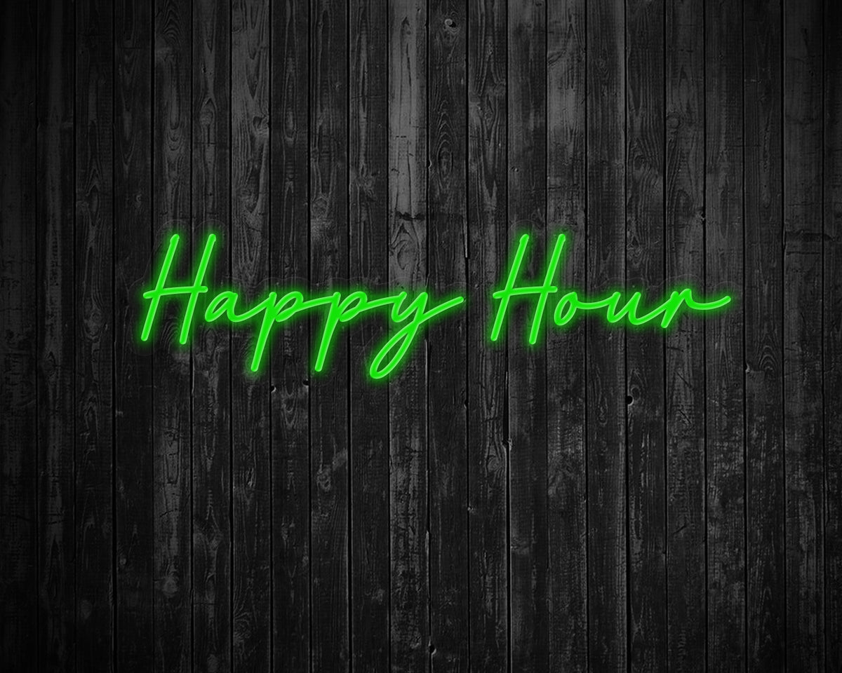 Happy Hour Neon Sign