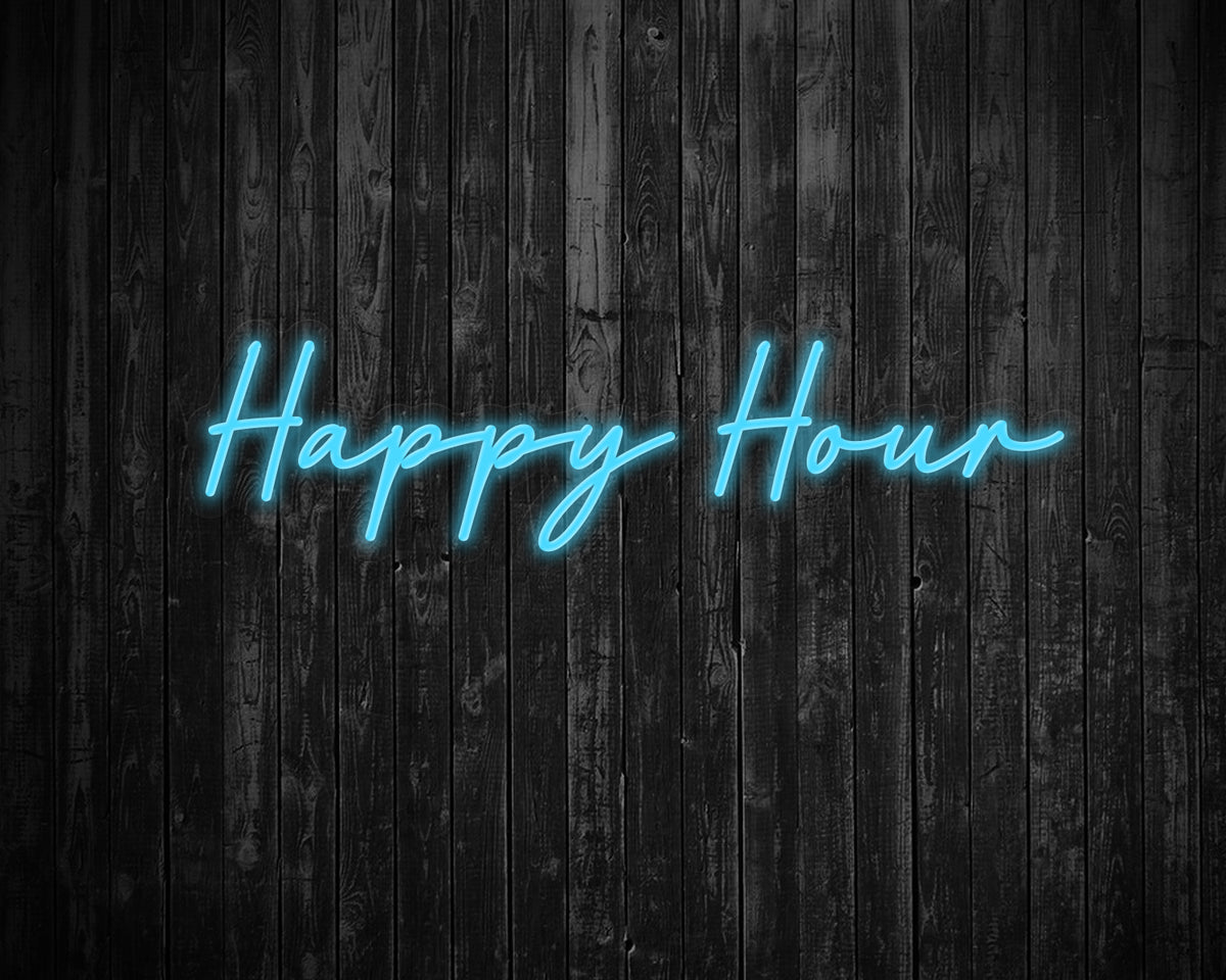 Happy Hour Neon Sign