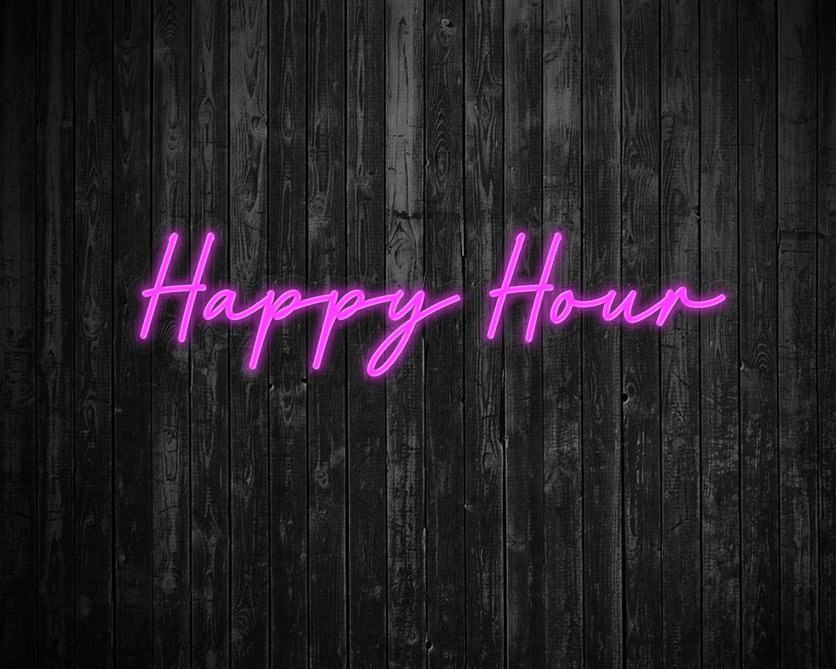 Happy Hour Neon Sign