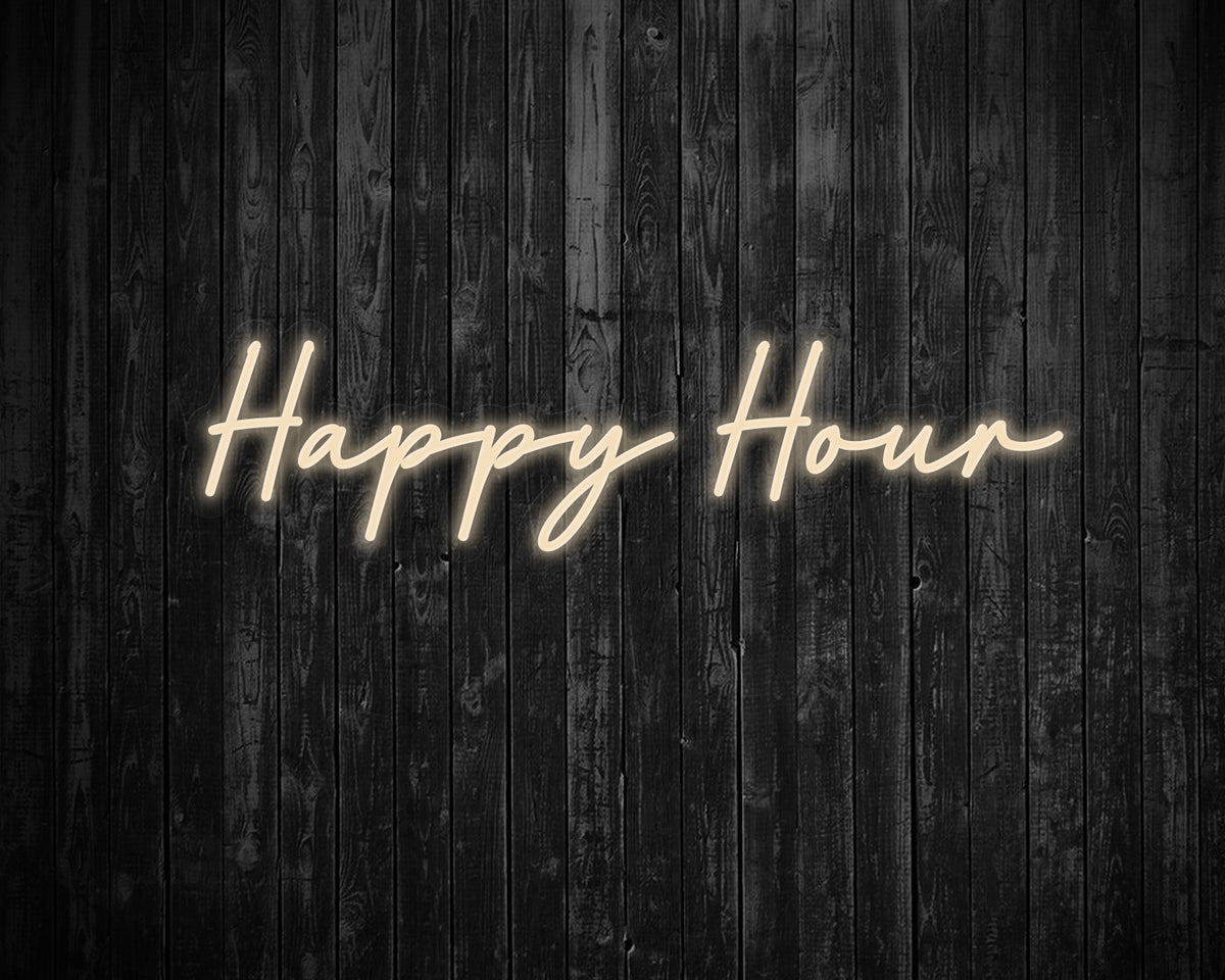 Happy Hour Neon Sign