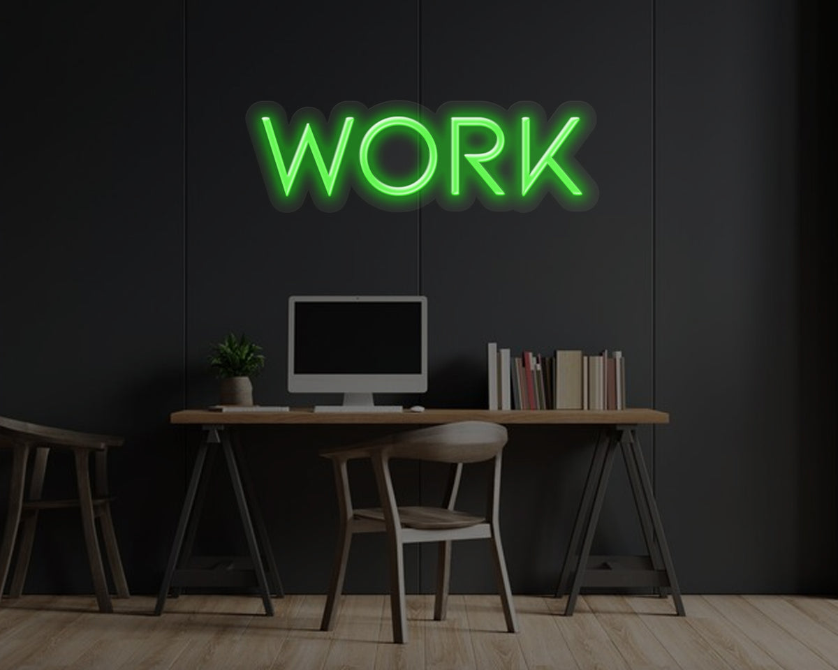 Work Neon Sign