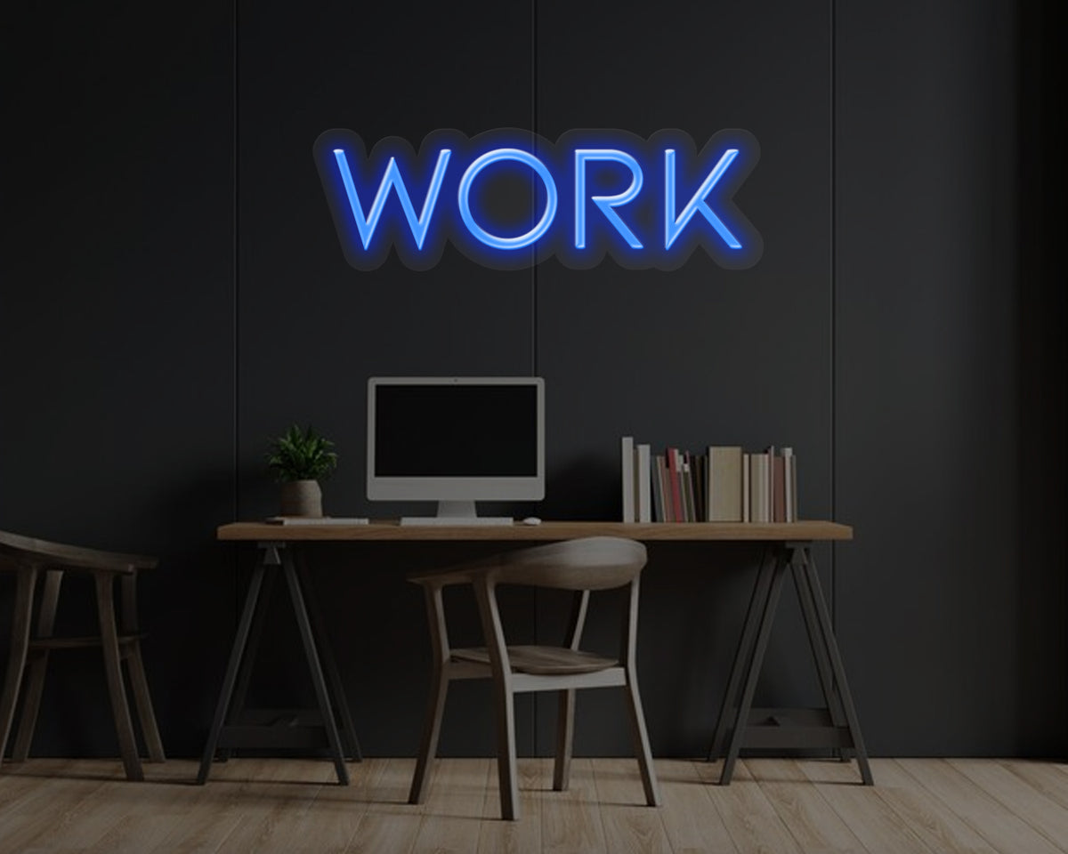 Work Neon Sign